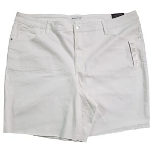 Ava & Viv High-Rise Bermuda Stretch Shorts w/ No Gap Waistband Sz 26W